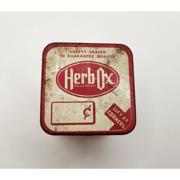 Herb Ox Pure Food Company Bouillon Cubes Vintage Empty Container - Picture 5 of 7